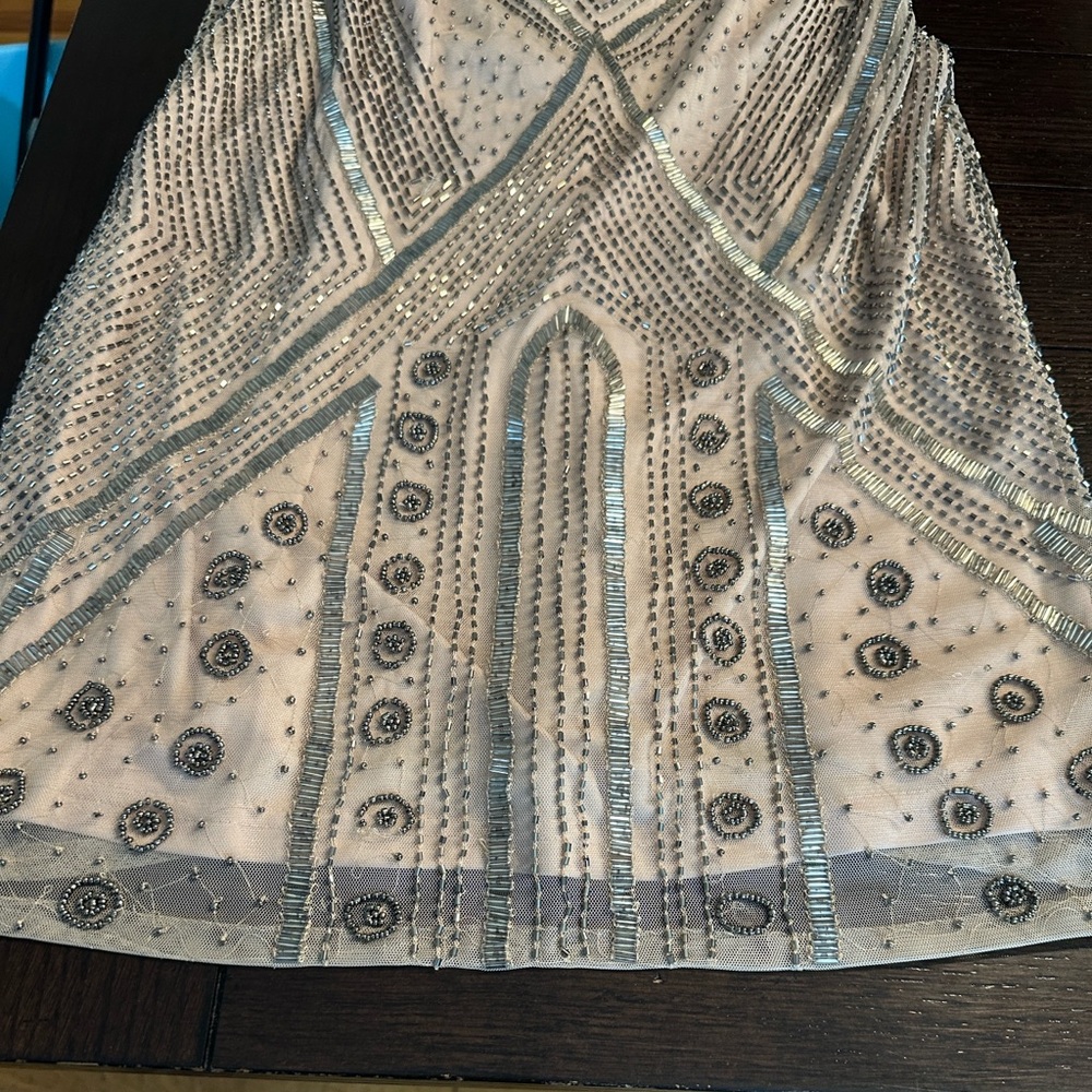 Adrianna Papell Gold Beaded Mini Dress - Picture 4 of 5